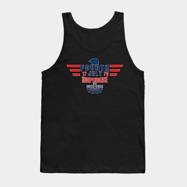 Red White and Blue Independence Day of United Stated Tank Top by Tee3D